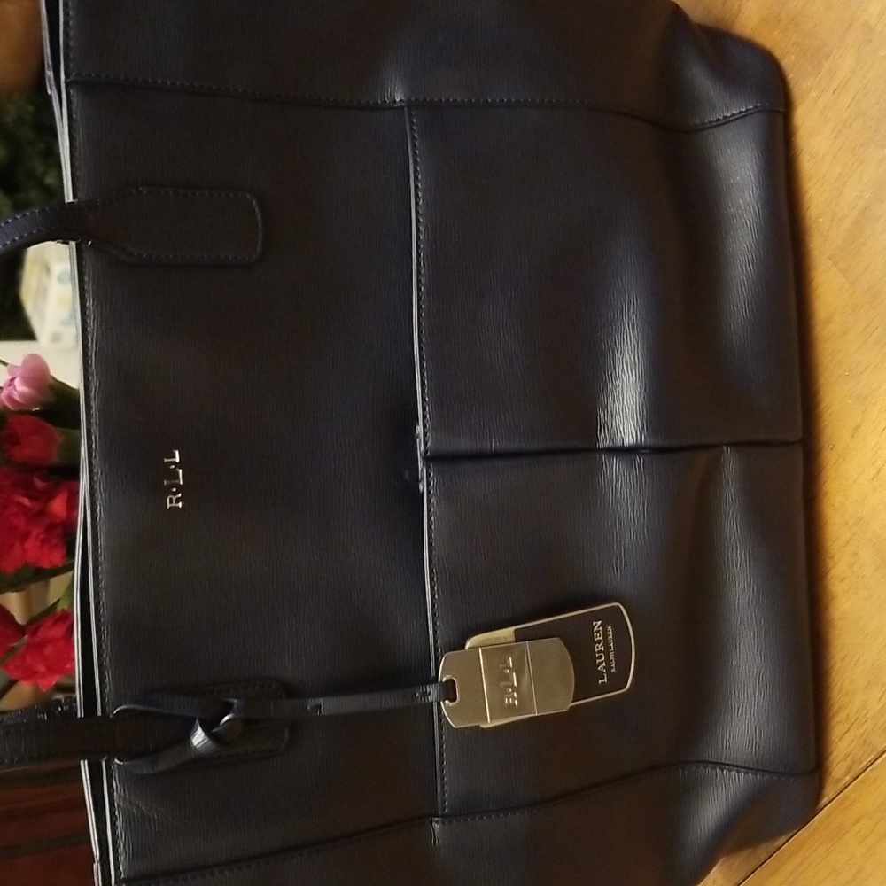 LAUREN, Ralph Lauren Navy Tote Bag - Picture 2 of 12